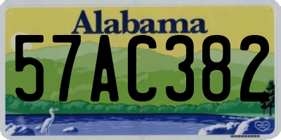 AL license plate 57AC382