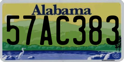 AL license plate 57AC383