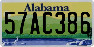 AL license plate 57AC386