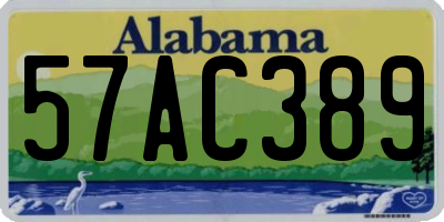 AL license plate 57AC389