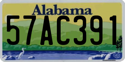 AL license plate 57AC391