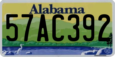 AL license plate 57AC392