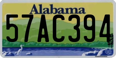 AL license plate 57AC394