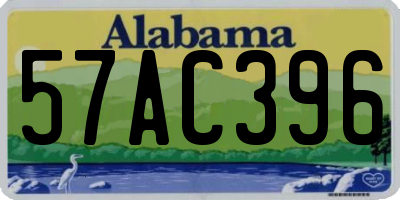 AL license plate 57AC396