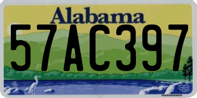 AL license plate 57AC397