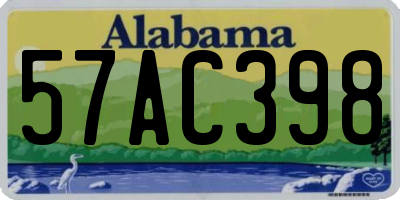 AL license plate 57AC398