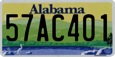 AL license plate 57AC401
