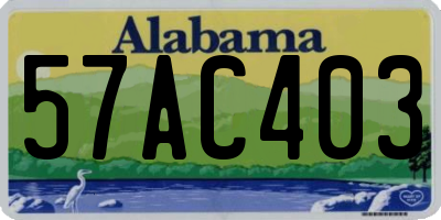 AL license plate 57AC403
