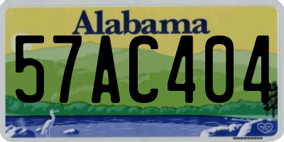 AL license plate 57AC404