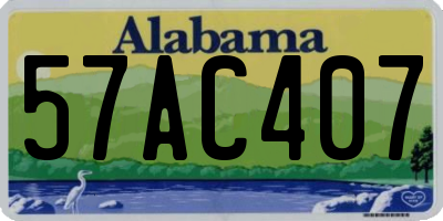 AL license plate 57AC407
