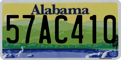 AL license plate 57AC410