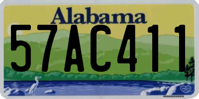 AL license plate 57AC411