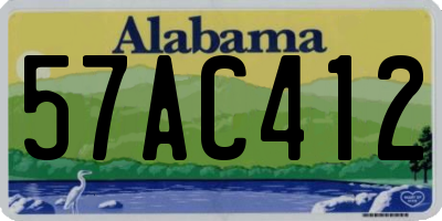 AL license plate 57AC412