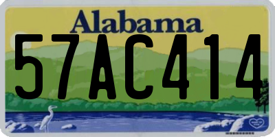 AL license plate 57AC414
