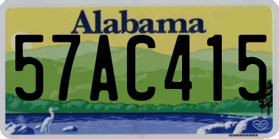 AL license plate 57AC415