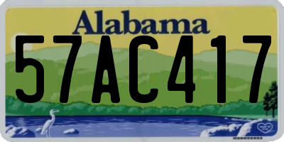 AL license plate 57AC417