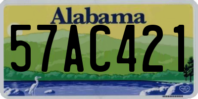 AL license plate 57AC421