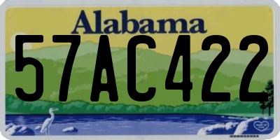 AL license plate 57AC422
