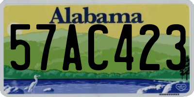 AL license plate 57AC423
