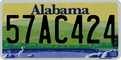 AL license plate 57AC424