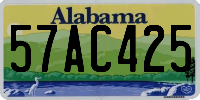 AL license plate 57AC425