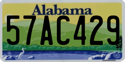 AL license plate 57AC429