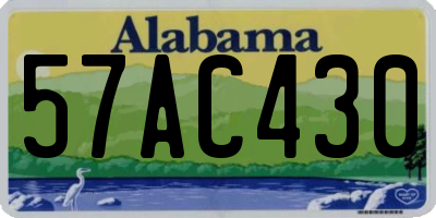 AL license plate 57AC430