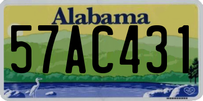 AL license plate 57AC431