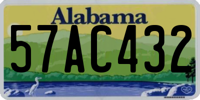 AL license plate 57AC432