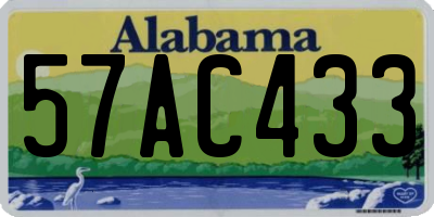 AL license plate 57AC433