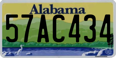 AL license plate 57AC434