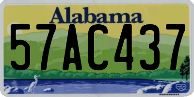 AL license plate 57AC437