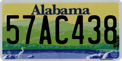 AL license plate 57AC438