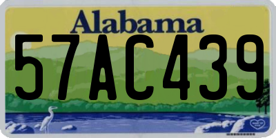 AL license plate 57AC439