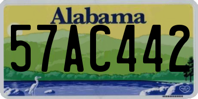 AL license plate 57AC442