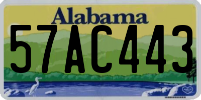 AL license plate 57AC443