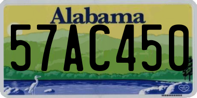 AL license plate 57AC450