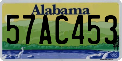 AL license plate 57AC453