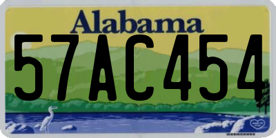 AL license plate 57AC454