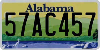 AL license plate 57AC457