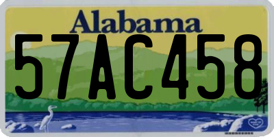 AL license plate 57AC458
