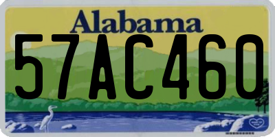 AL license plate 57AC460