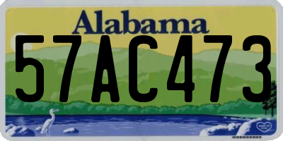 AL license plate 57AC473
