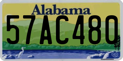 AL license plate 57AC480