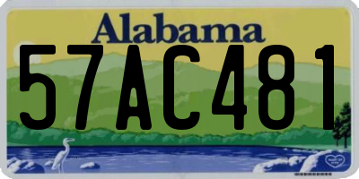 AL license plate 57AC481