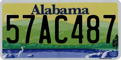 AL license plate 57AC487