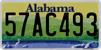 AL license plate 57AC493