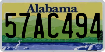 AL license plate 57AC494