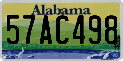 AL license plate 57AC498
