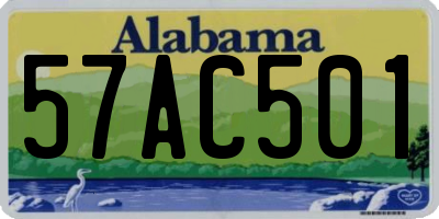 AL license plate 57AC501